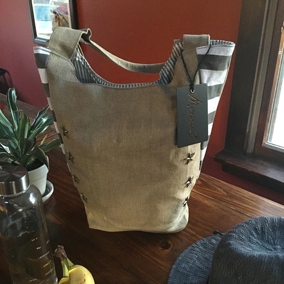 Mona B Handbags - Mona B Upcycle Star studded tote NWT